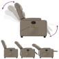 vidaXL Sillón reclinable masaje pie cuero artificial color capuchino vidaXL Sillón reclinable masaje pie cuero artificial color capuchino