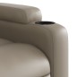 vidaXL Sillón reclinable masaje pie cuero artificial color capuchino vidaXL Sillón reclinable masaje pie cuero artificial color capuchino