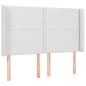 vidaXL Cabecero con LED cuero sintético blanco 147x16x118/128 cm vidaXL Cabecero con LED cuero sintético blanco 147x16x118/128 cm