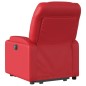 vidaXL Sillón de majaje elevable eléctrico cuero artificial rojo vidaXL Sillón de majaje elevable eléctrico cuero artificial rojo