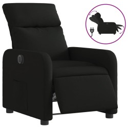 vidaXL Sillón reclinable eléctrico de tela negro