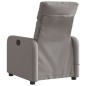 vidaXL Sillón reclinable de masaje eléctrico tela gris taupe