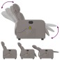 vidaXL Sillón reclinable de masaje eléctrico tela gris taupe
