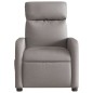 vidaXL Sillón reclinable de masaje eléctrico tela gris taupe