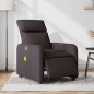vidaXL Sillón reclinable de masaje eléctrico tela marrón oscuro vidaXL Sillón reclinable de masaje eléctrico tela marrón oscuro