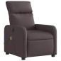vidaXL Sillón reclinable de masaje eléctrico tela marrón oscuro vidaXL Sillón reclinable de masaje eléctrico tela marrón oscuro