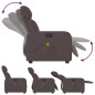 vidaXL Sillón reclinable de masaje eléctrico tela marrón oscuro vidaXL Sillón reclinable de masaje eléctrico tela marrón oscuro