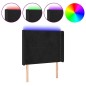 vidaXL Cabecero con LED de terciopelo negro 103x16x118/128 cm vidaXL Cabecero con LED de terciopelo negro 103x16x118/128 cm