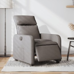 vidaXL Sillón reclinable eléctrico tela gris taupé