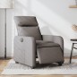 vidaXL Sillón reclinable eléctrico tela gris taupé