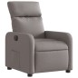 vidaXL Sillón reclinable eléctrico tela gris taupé