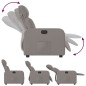 vidaXL Sillón reclinable eléctrico tela gris taupé