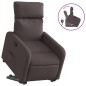 vidaXL Sillón reclinable elevable tela marrón oscuro vidaXL Sillón reclinable elevable tela marrón oscuro