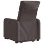 vidaXL Sillón reclinable elevable tela marrón oscuro vidaXL Sillón reclinable elevable tela marrón oscuro