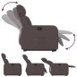 vidaXL Sillón reclinable elevable tela marrón oscuro vidaXL Sillón reclinable elevable tela marrón oscuro