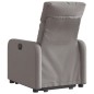 vidaXL Sillón reclinable elevable tela gris taupe vidaXL Sillón reclinable elevable tela gris taupe