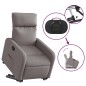vidaXL Sillón reclinable elevable tela gris taupe vidaXL Sillón reclinable elevable tela gris taupe