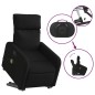 vidaXL Sillón reclinable de masaje elevable tela negro vidaXL Sillón reclinable de masaje elevable tela negro