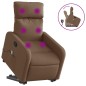 vidaXL Silla de masaje reclinable de pie de tela marrón vidaXL Silla de masaje reclinable de pie de tela marrón