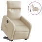 vidaXL Sillón eléctrico reclinable elevable de tela color crema vidaXL Sillón eléctrico reclinable elevable de tela color crema