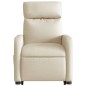 vidaXL Sillón eléctrico reclinable elevable de tela color crema vidaXL Sillón eléctrico reclinable elevable de tela color crema