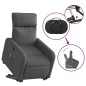vidaXL Sillón de masaje eléctrico reclinable elevable tela gris oscuro vidaXL Sillón de masaje eléctrico reclinable elevable tela gris oscuro