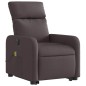 vidaXL Sillón masaje eléctrico reclinable elevable tela marrón oscuro vidaXL Sillón masaje eléctrico reclinable elevable tela marrón oscuro