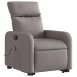 vidaXL Sillón de masaje eléctrico reclinable elevable tela taupé vidaXL Sillón de masaje eléctrico reclinable elevable tela taupé
