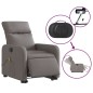 vidaXL Sillón de masaje eléctrico reclinable elevable tela taupé vidaXL Sillón de masaje eléctrico reclinable elevable tela taupé