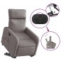 vidaXL Sillón de masaje eléctrico reclinable elevable tela taupé vidaXL Sillón de masaje eléctrico reclinable elevable tela taupé
