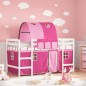 vidaXL Cama alta para niños con túnel madera pino rosa 80x200 cm vidaXL Cama alta para niños con túnel madera pino rosa 80x200 cm