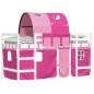 vidaXL Cama alta para niños con túnel madera pino rosa 80x200 cm vidaXL Cama alta para niños con túnel madera pino rosa 80x200 cm