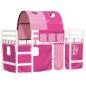 vidaXL Cama alta para niños con túnel madera pino rosa 80x200 cm vidaXL Cama alta para niños con túnel madera pino rosa 80x200 cm