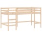 vidaXL Cama alta para niños con túnel madera pino rosa 90x200 cm