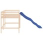 vidaXL Cama alta para niños con tobogán madera maciza pino 80x200 cm vidaXL Cama alta para niños con tobogán madera maciza pino 80x200 cm