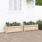 vidaXL Jardineras de exterior 2 unidades madera maciza de pino vidaXL Jardineras de exterior 2 unidades madera maciza de pino