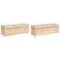 vidaXL Jardineras de exterior 2 unidades madera maciza de pino vidaXL Jardineras de exterior 2 unidades madera maciza de pino