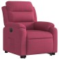 vidaXL Sillón eléctrico reclinable elevable de terciopelo rojo tinto