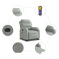 vidaXL Sillón de masaje reclinable elevable terciopelo gris claro vidaXL Sillón de masaje reclinable elevable terciopelo gris claro