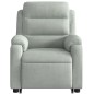 vidaXL Sillón de masaje reclinable elevable terciopelo gris claro vidaXL Sillón de masaje reclinable elevable terciopelo gris claro