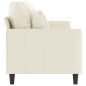 vidaXL Sofá de 3 plazas terciopelo color crema 180 cm vidaXL Sofá de 3 plazas terciopelo color crema 180 cm