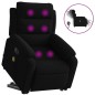 vidaXL Sillón de masaje reclinable elevable terciopelo negro vidaXL Sillón de masaje reclinable elevable terciopelo negro
