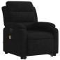 vidaXL Sillón de masaje reclinable elevable terciopelo negro vidaXL Sillón de masaje reclinable elevable terciopelo negro