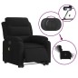 vidaXL Sillón de masaje reclinable elevable terciopelo negro vidaXL Sillón de masaje reclinable elevable terciopelo negro