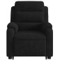vidaXL Sillón de masaje reclinable elevable terciopelo negro vidaXL Sillón de masaje reclinable elevable terciopelo negro
