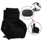 vidaXL Sillón de masaje reclinable elevable terciopelo negro vidaXL Sillón de masaje reclinable elevable terciopelo negro
