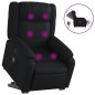 vidaXL Sillón de masaje elevable eléctrico cuero sintético negro vidaXL Sillón de masaje elevable eléctrico cuero sintético negro