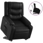vidaXL Sillón reclinable elevable cuero artificial negro vidaXL Sillón reclinable elevable cuero artificial negro
