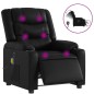 vidaXL Sillón de masaje reclinable eléctrico cuero sintético negro vidaXL Sillón de masaje reclinable eléctrico cuero sintético negro