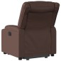 vidaXL Sillón reclinable elevable cuero sintético marrón